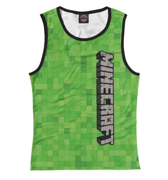 Майка для девочки с изображением Minecraft цвета Белый