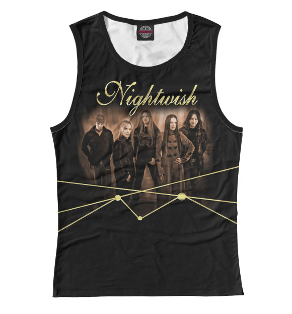 Женская майка с изображением Nightwish цвета Белый