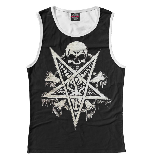 Майка для девочки с изображением Пентаграмма цвета Белый