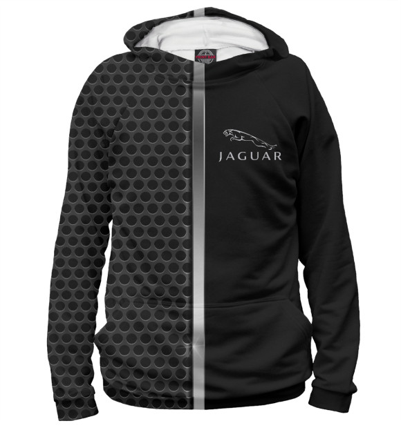 Женское худи с изображением Jaguar цвета Белый