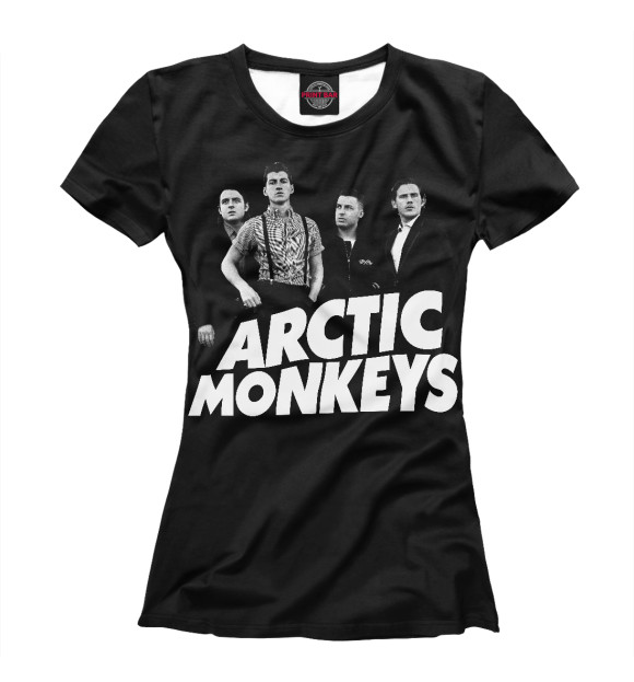 Женская футболка с изображением Arctic Monkeys цвета Белый