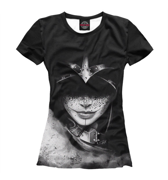 Женская футболка с изображением Dark smile цвета Белый