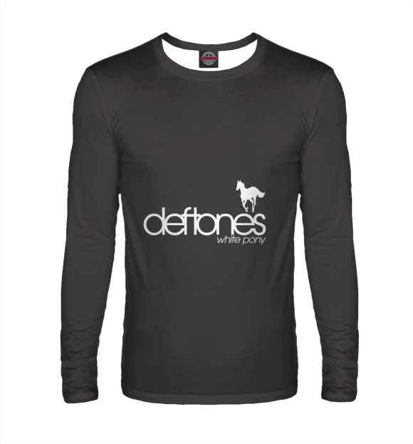 Мужской лонгслив с изображением Deftones цвета Белый