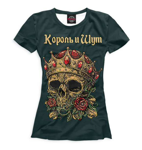 Футболка для девочек с изображением Король и Шут цвета Белый