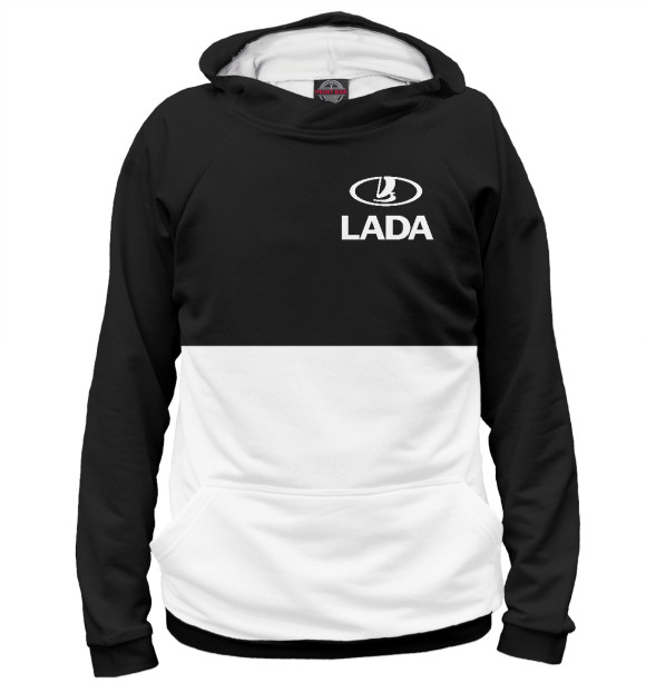 Худи для девочки с изображением Lada цвета Белый