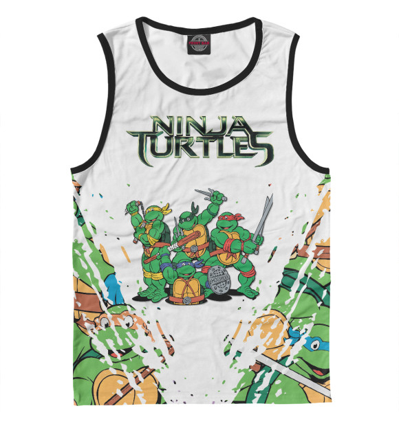 Майка для мальчика с изображением Черепашки-ниндзя цвета Белый