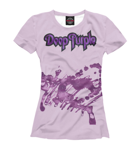 Футболка для девочек с изображением Deep purple цвета Белый
