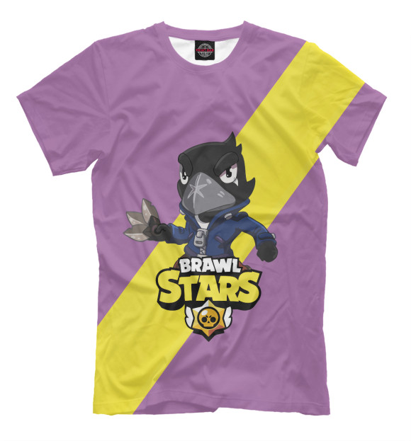 Мужская футболка с изображением Crow (Brawl Stars) цвета Белый