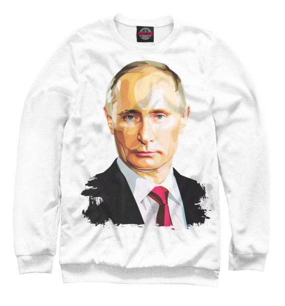 Свитшот для девочек с изображением Путин! цвета Белый