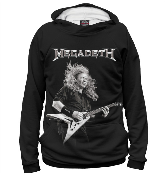 Женское худи с изображением Dave Mustaine цвета Белый