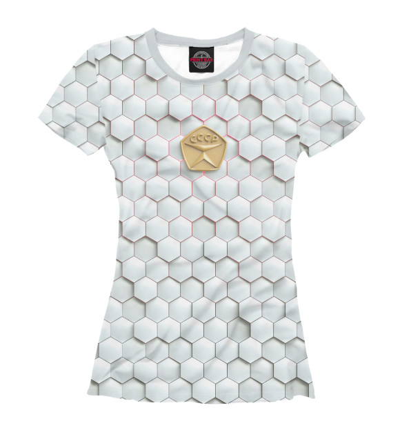 Футболка для девочек с изображением USSR NanoFiber цвета Белый