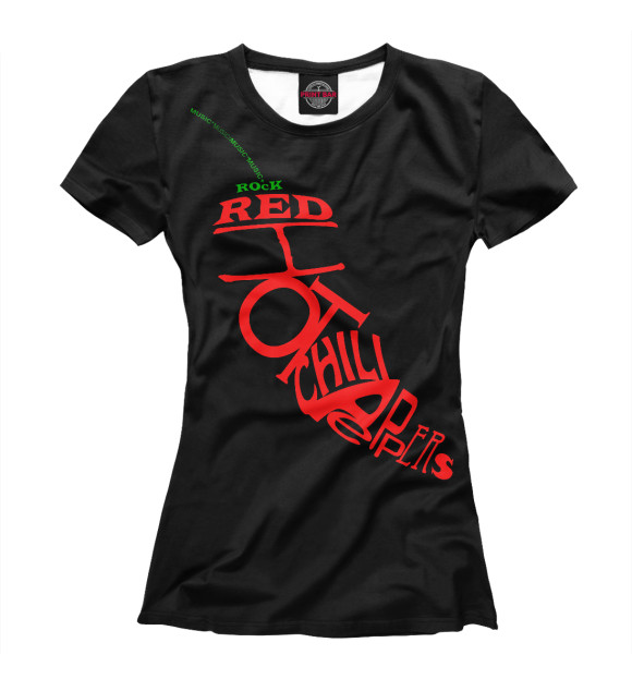 Женская футболка с изображением Red Hot Chili Peppers цвета Белый