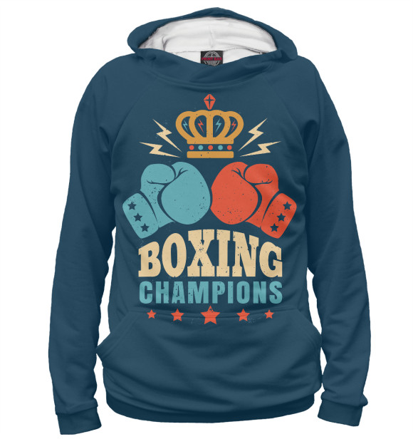 Женское худи с изображением Boxing цвета Белый