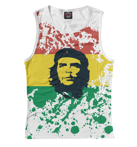 Женская майка с изображением Че цвета Белый