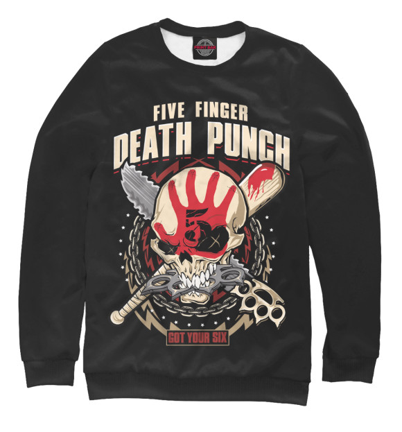 Свитшот для мальчиков с изображением Five Finger Death Punch цвета Белый
