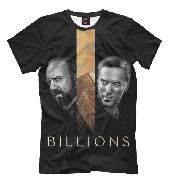 Мужская футболка с изображением Миллиарды цвета Черный
