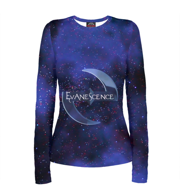 Женский лонгслив с изображением Evanescence цвета Белый