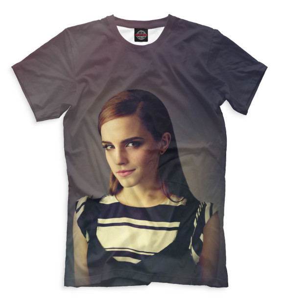 Футболка для мальчиков с изображением Эмма Уотсон цвета Серый