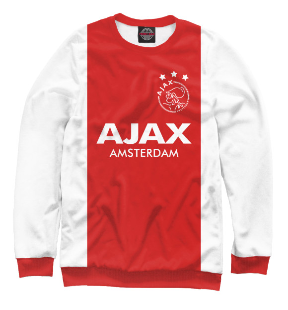 Мужской свитшот с изображением Аякс Амстердам цвета Белый