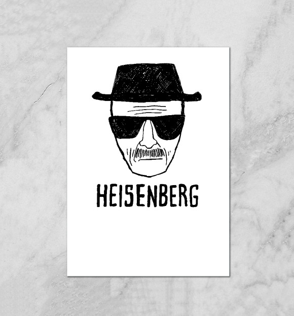 Плакат с изображением Heisenberg цвета Белый