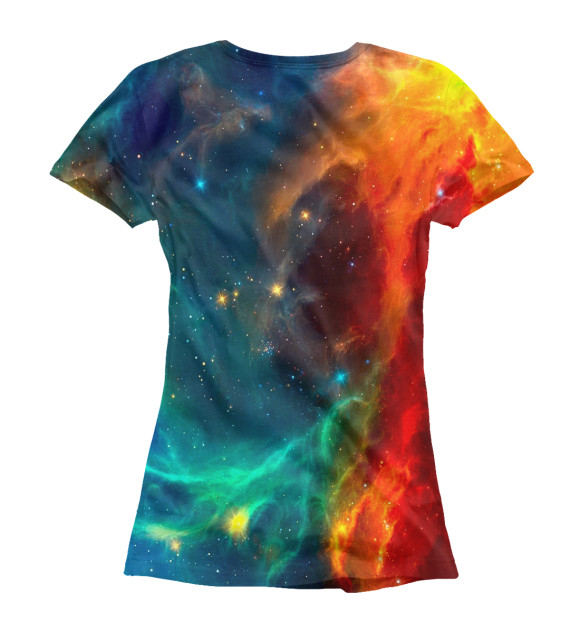 Женская футболка с изображением nebula цвета Белый