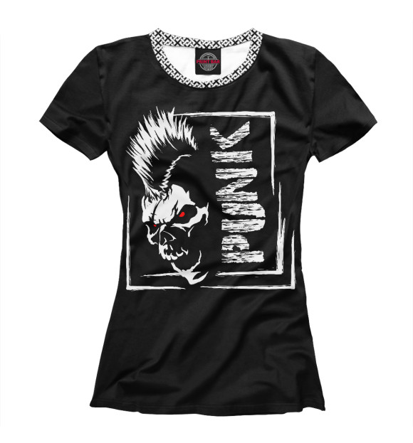 Женская футболка с изображением Punk цвета Белый