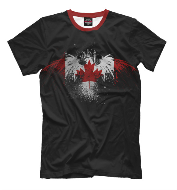 Мужская футболка с изображением канада цвета Черный