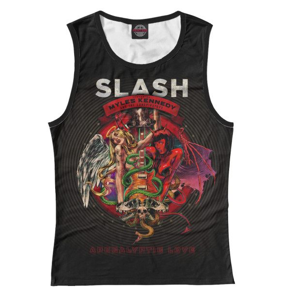 Майка для девочки с изображением Slash цвета Белый