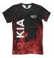 Мужская футболка KIA red fire