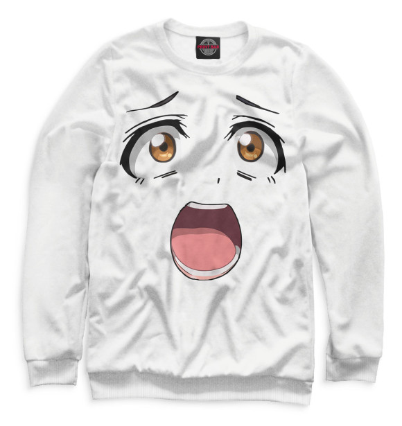 Мужской свитшот с изображением Аниме цвета Белый