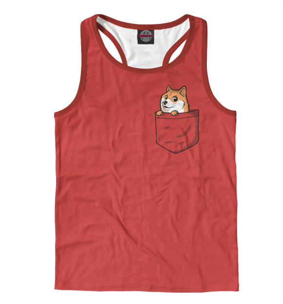 Мужская майка-борцовка с притом Лис цвета Белый Мужская майка-борцовка с изображением Лис цвета Белый