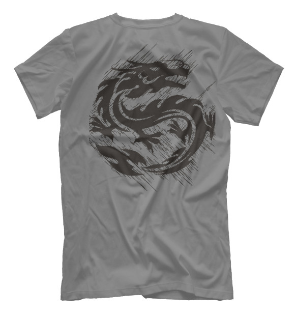 Мужская футболка с изображением драконы цвета Белый
