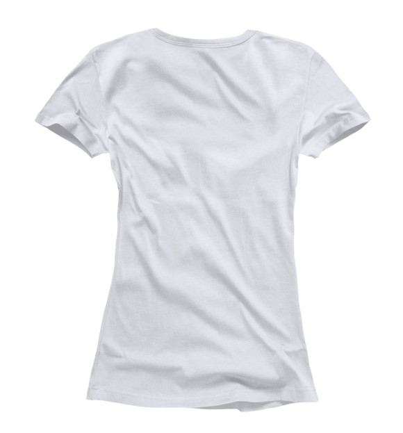 Женская футболка с изображением В космосе цвета Белый