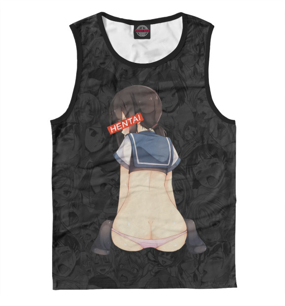 Мужская майка с изображением Hentai цвета Белый