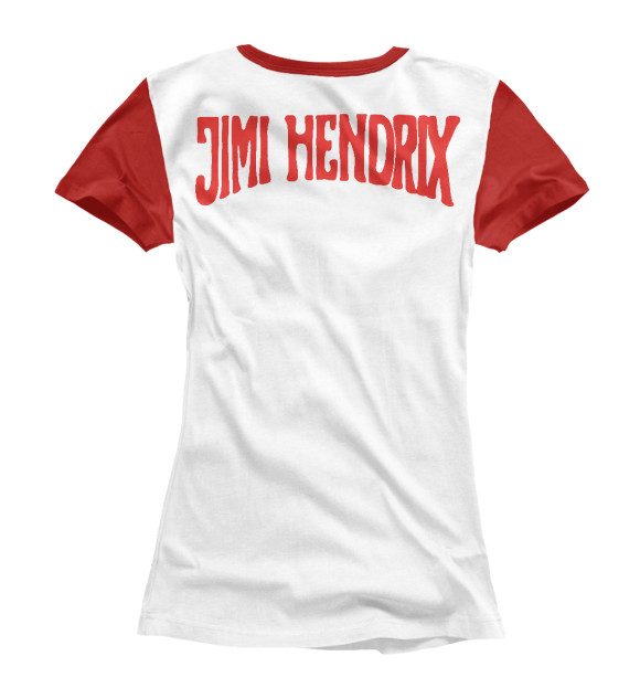 Женская футболка с изображением Jimi hendrix цвета Белый