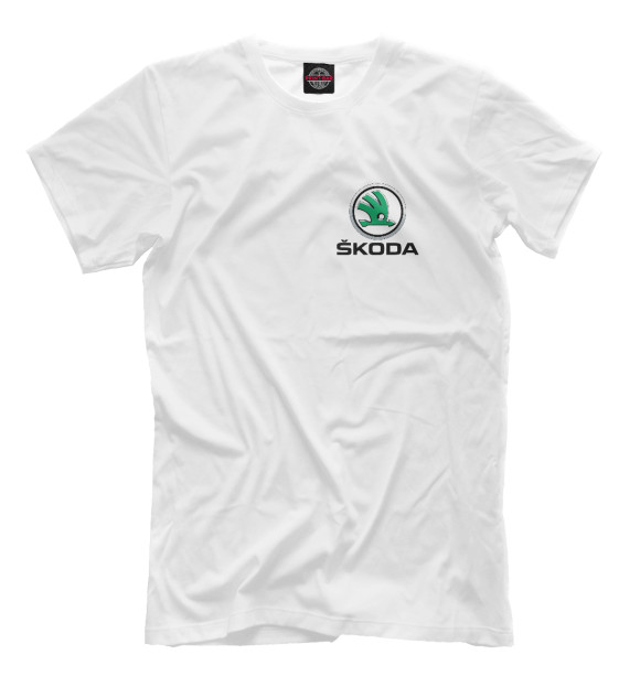 Футболка для мальчиков с изображением Skoda цвета Белый