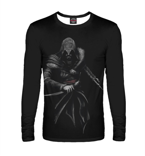 Мужской лонгслив с изображением Assassin's Creed цвета Белый