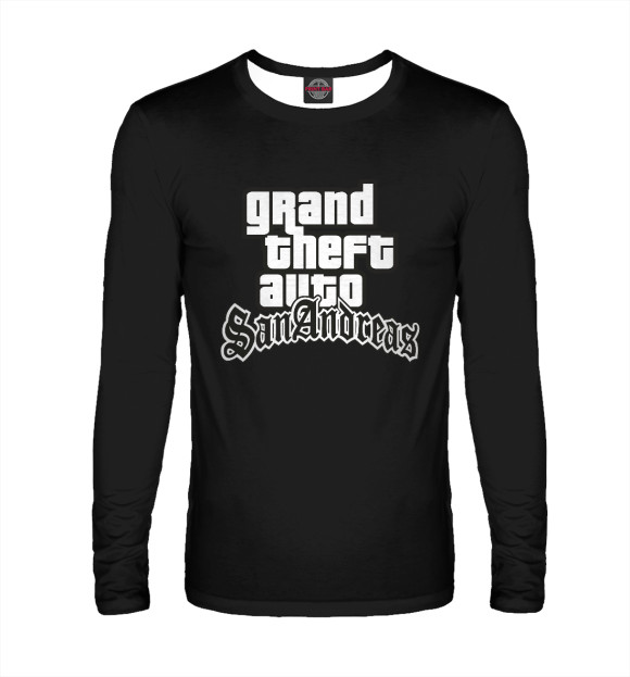 Мужской лонгслив с изображением GTA:SanAndreas цвета Белый