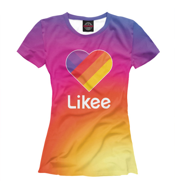 Женская футболка с изображением Likee цвета Белый