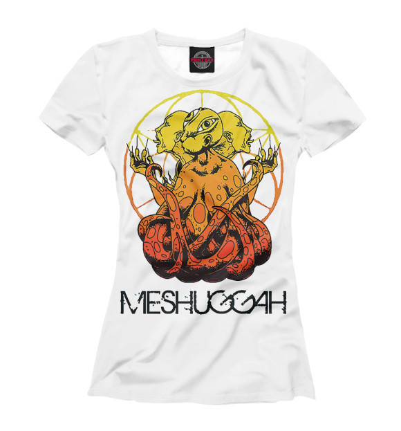 Женская футболка с изображением Meshuggah цвета Белый