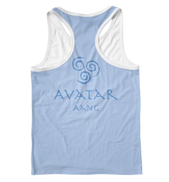 Мужская майка-борцовка с изображением Аватар Аанг цвета Белый
