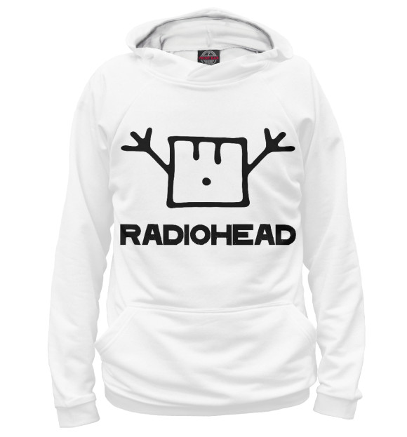 Женское худи с изображением Radiohead цвета Белый