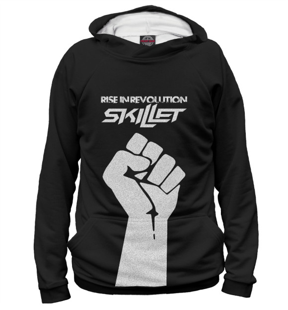 Женское худи с изображением Skillet цвета Белый