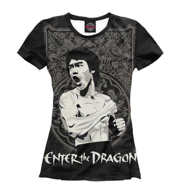 Женская футболка с изображением Enter the Dragon цвета Белый