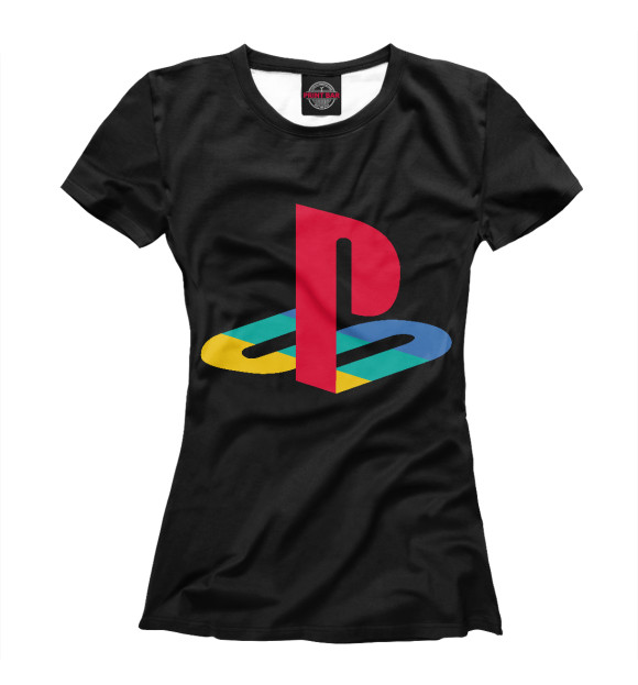Футболка для девочек с изображением PlayStation цвета Белый