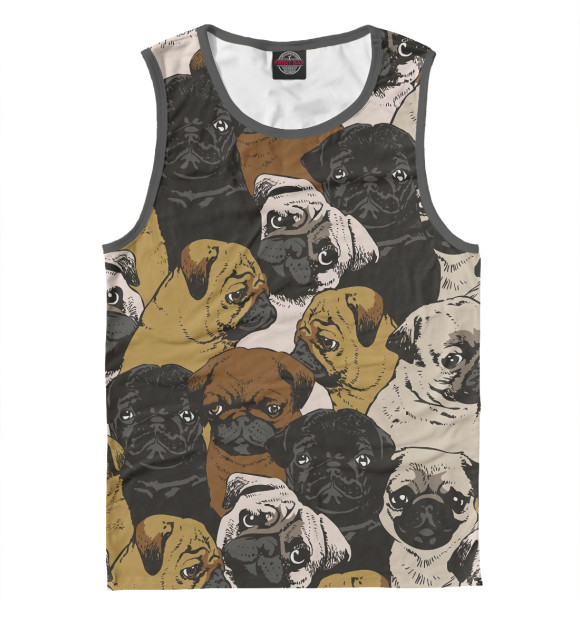 Майка для мальчика с изображением Собаки цвета Белый