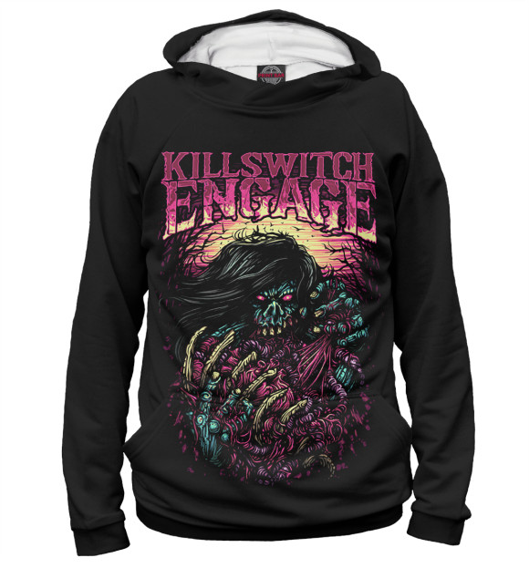 Женское худи с изображением Killswitch Engage цвета Белый