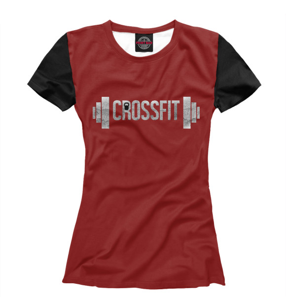 Женская футболка с изображением CROSSFIT цвета Белый