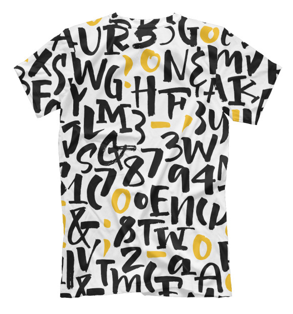 Мужская футболка с изображением Alphabet цвета Белый
