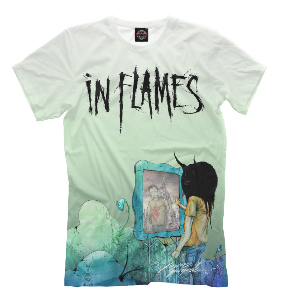 Мужская футболка с изображением In Flames цвета Молочно-белый